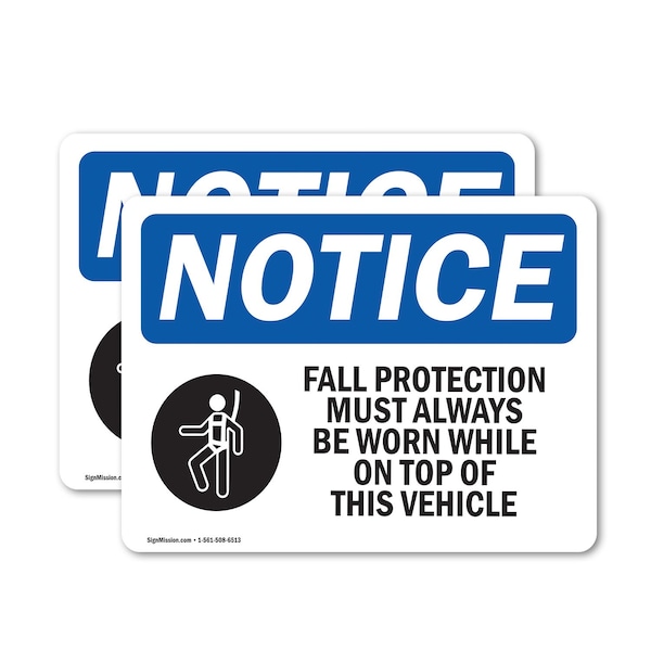 Signmission 7 in Height, 10 in Width, Vinyl Decal, Rectangle OS-2PACK-NS-D-710-L-12448 - main